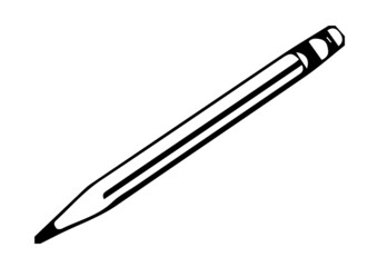 illustration of a wooden pencil in vector
