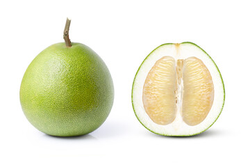 pomelo fruit (pummelo) isolated on white background