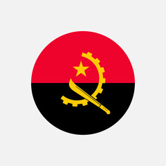 Country Angola. Angola flag. Vector illustration.