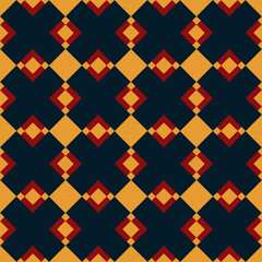 Abstract geometric block and squares pattern. Seamless mosaic and tile. Vector illustration