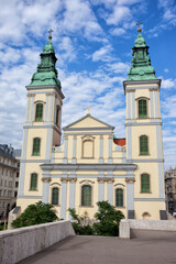 Fototapeta na wymiar Inner City Parish Church In Budapest