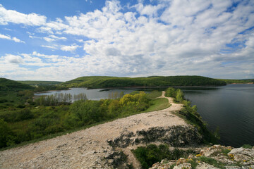 Fototapeta na wymiar View of the Volga River, Samara, Russia.