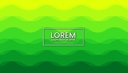 Abstract Wave Green Background Design