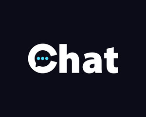 Chat Logo Design, Creative Minimalist Chat, talk, speak logo template