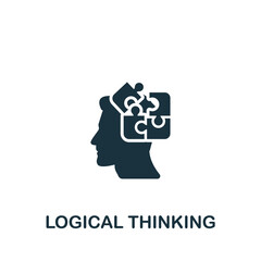 Logical Thinking icon. Monochrome simple Personality icon for templates, web design and infographics