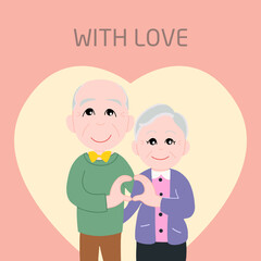 Grandparents' day, older persons and love of old couple