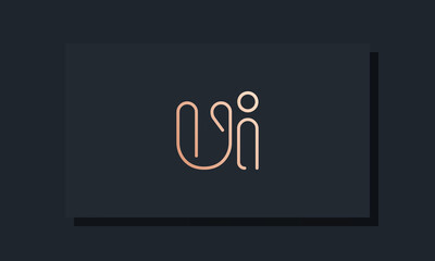 Minimal clip initial letter UI logo
