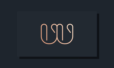 Minimal clip initial letter UU logo
