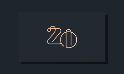 Minimal clip initial letter ZO logo.