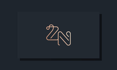 Minimal clip initial letter ZN logo.
