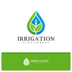 Irrigation logo design vector, Creative Irrigation logo concepts template illustration.