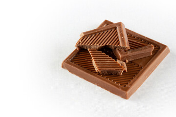  chocolates on a white background