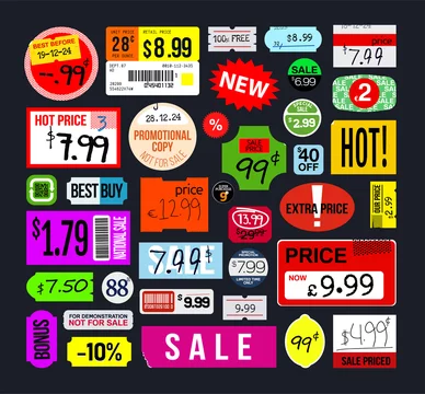 Order Online Price Tags Stickers Set Cheapest Best Buy Now Stock Vector by  ©slena 377571060