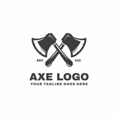 Axe logo design vector illustration