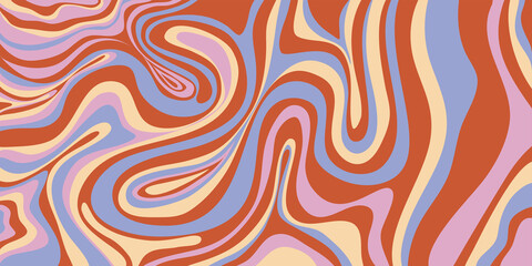 Fototapeta premium Psychedelic swirl groovy poster. Psychedelic retro wave wallpaper. Liquid groovy background. Vector design illustration