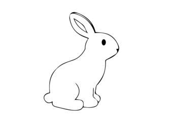 illustration of a rabit in vector art