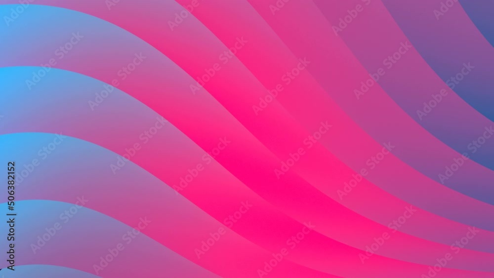 Aufkleber Trendy business template with colorful wave gradient 3d render loop animation 4K