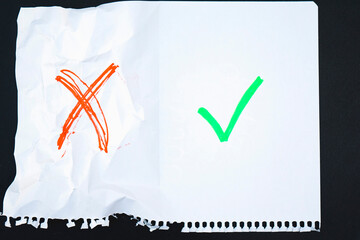 Simple image about right and wrong