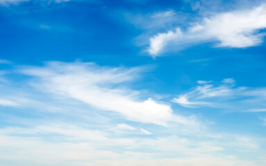 Naklejka na ściany i meble Blue sky with white clouds