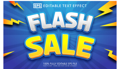 Fototapeta na wymiar Flash sale editable text effect