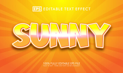 Fototapeta na wymiar Sunny editable text effect