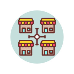 Naklejka premium Franchise icon in vector. Logotype