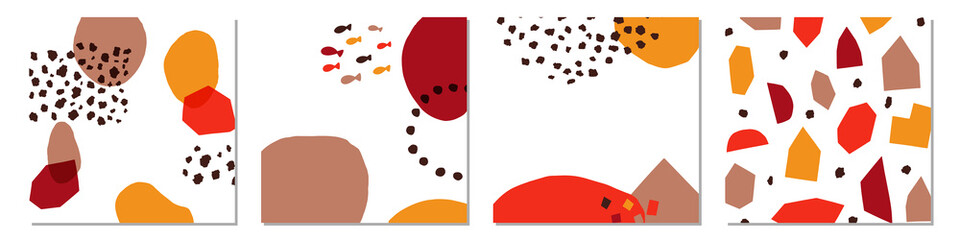 アブストラクトな切り紙フレーム