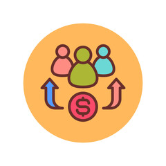 Money Management icon in vector. Logotype