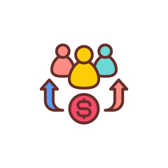 Money Management icon in vector. Logotype