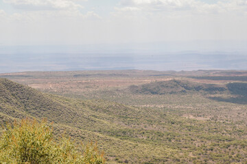 Scenic view of the arid landscapes of Makueni, Kenya