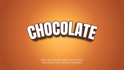 Editable chocolate vector text effect