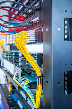 Fiber optic cable connect to communication Distribution point in datacenter
