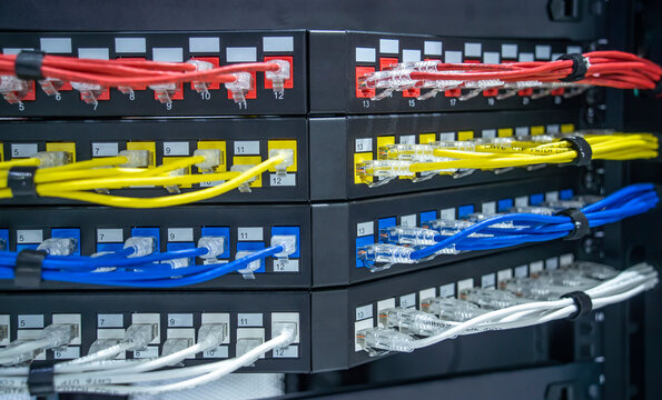 network cables and network switching hub LAN system communication.