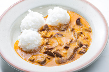 kidney stew with white rice