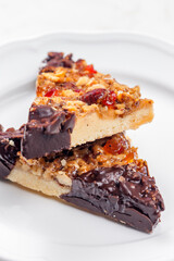 cookies with candies, nuts and chocolate