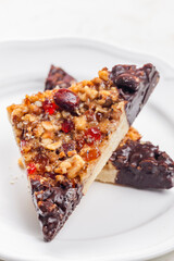 cookies with candies, nuts and chocolate