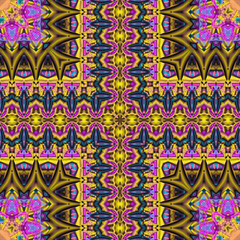 3d effect - abstract kaleidoscopic geometric fractal pattern 