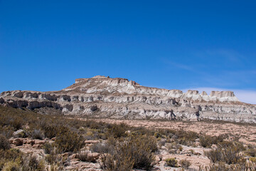 Fototapeta na wymiar Ignimbrite volcanic deposits of miocene age near the town of Toconce, Antofagasta region, Chile