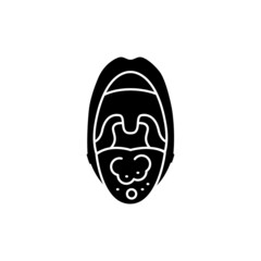 Candida color line icon. Human diseases.