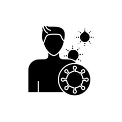 Autoimmune disease color line icon. Human diseases.