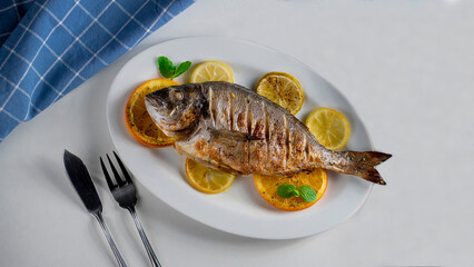 fish sea ​​bream lime lemon citrus