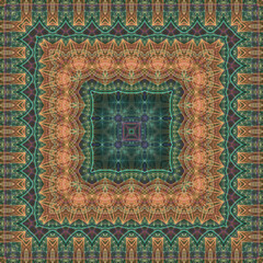 3d effect - abstract square geometric fractal pattern