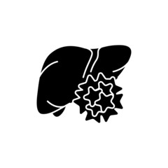 Hepatitis B color line icon. Human diseases.