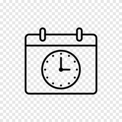 Calendar time line icon symbol