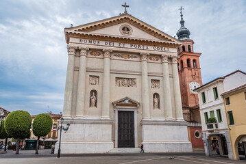 Facade of Cittadella Duomo, Padua, Veneto, Italy, Europe