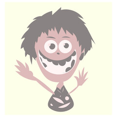 Simple cartoon child emotional smile illustration 