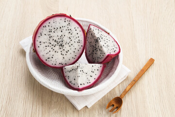 Organic and fresh dragon fruit ( buah naga putih ). Tropical Fruits. 
