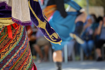 Turkey, Mugla, Mentese local cultural festival folklore (efe zeybek) men's and women's clothes