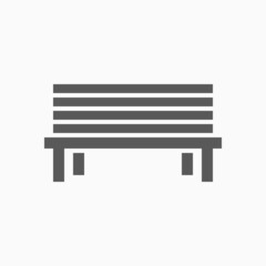 bench icon, park bench vector illustration