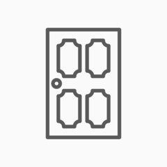 door icon, gate vector, wicket illustration